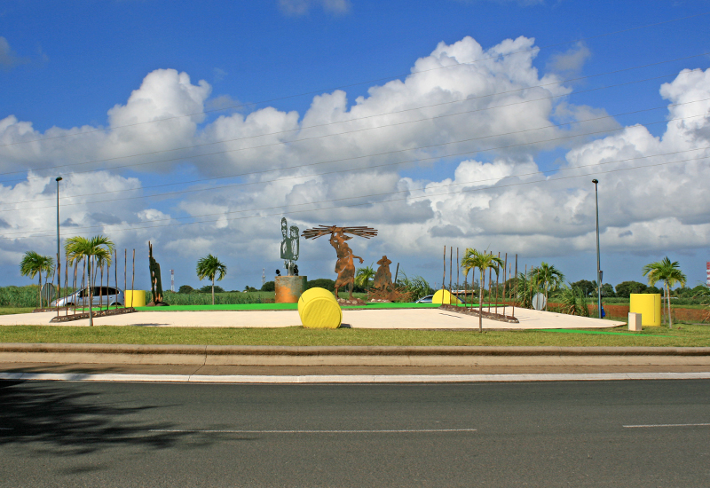 Guadeloupe, city of Baie-Mahault. Giratory 